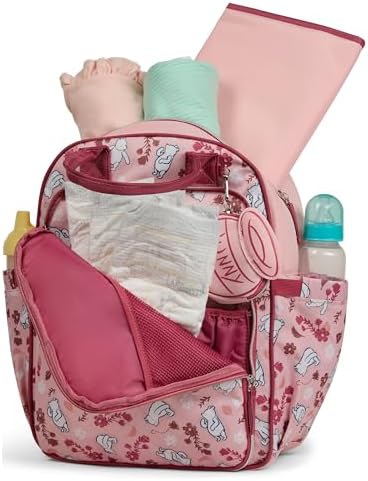 Disney Diaper Bag Backpack with Changing Pad Winnie the Pooh – 16” Nylon Baby Bag for Parents, Insulated Bottle Holders, Multiple Storage Pockets - Image 5