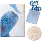 Miaoberry Ocean Baby Milestone Blanket – Monthly Baby Milestone Photo Prop for Boy, Under The Sea Growth Tracker Blanket with Hello World Sign and Registry Must-Have - Image 4