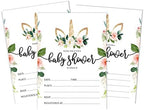 Pack of 30, Girl Baby Shower Party Collection, Baby Shower Invitation Cards, Fill in the Blank Invites WIth Envelopes, Unicorn Theme Party Supplies - Image 6