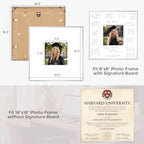 Signature Picture Frame 18x18, Aluminum Signable Frame with Glass, Silver - Image 2