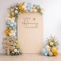 Arch Backdrop Cover, Little Honey is On The Way Baby Shower, Spandex Double-Sided Arch Cover Sweet Bee Birthday Party Ceremony Decorations (Beige,4FT) by AOSTO
