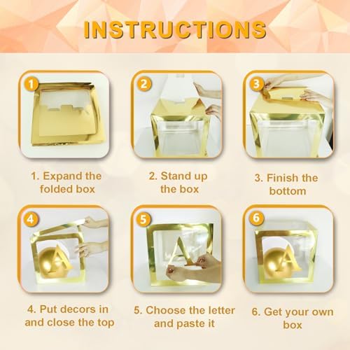 Ledido Transparent Balloon Boxes with 78 Letters Numbers for Custom Name - Image 6