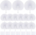 MCEAST 100 Pieces White Party Paper Fans Decorations Folding Fan Handheld Fan Round Shaped Paper Fans with Handle Hand Fans for Wedding Birthday Party Favors by MCEAST