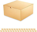PACKQUEEN 30 Gold Gift Boxes Bulk with Lids, Bridesmaid Boxes 8x8x4 Inches by PACKQUEEN