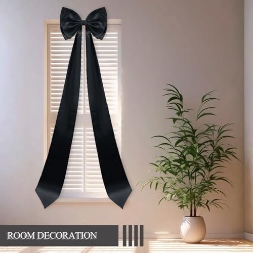 75x18 Inch Giant Black Bow Decoration Big Bows for Christmas Trees Wall - Image 4