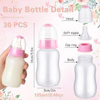 SiliFine 30 Pcs Baby Shower Favor Party Bottle Chug Game, Pink - Image 2