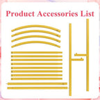 Asee'm 6FT Gold Metal Arch Backdrop Stand Wedding Balloon Background - Image 4