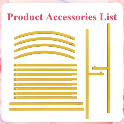 Asee'm 6FT Gold Metal Arch Backdrop Stand Wedding Balloon Background - Image 4
