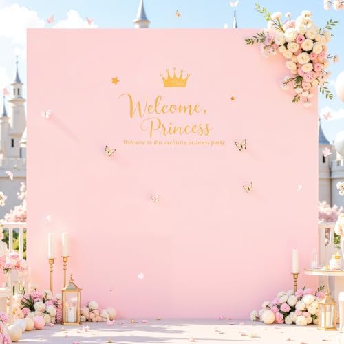 6.6FT x 6.6FT Light Pink Square Backdrop Arch Cover Double-Sided Spandex Arch Covers Fitted Wedding Arch Stand Cover Stretchy Backdrop for Balloon Arches Birthday Baby Shower Party Banquet Decorations - Image 3