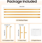 6.6ftx4.9ft Backdrop Stand, Portable Pipe and Drape Backdrop Stand for Parties Silver Wedding Garden Balloon Arch Frame for Wedding Birthday Parties Banquets Background Decor (6.6x 4.9ft) - Image 4