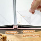 Large Photo Album Self Adhesive Scrapbook Album for 4x6 5x7 8x10 Pictures DIY Photo Book for Wedding, Anniversary, Christmas, Baby Shower, Ideal for Preserving Precious Moments - Image 5