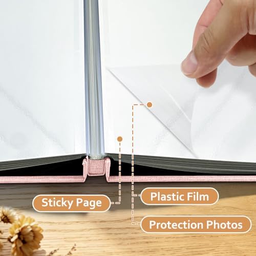 Large Photo Album Self Adhesive Scrapbook Album for 4x6 5x7 8x10 Pictures DIY Photo Book for Wedding, Anniversary, Christmas, Baby Shower, Ideal for Preserving Precious Moments - Image 5