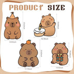4 Pcs Large Capybara Birthday Party Decorations Capybara Cardboard Cutout 24 Inch Cute Funny Animal Standup Yard Signs for Indoor Outdoor Party Photo Prop Backdrop Supplies - Image 4