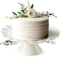 White Cake Stand for 8 Inch Cake, 10 Inch Cake Stands for Tea Party by YHOSSEUN