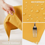 Thick Yellow Tablecloth, Water & Wrinkle Resistant, 54x120 Inch - Image 2