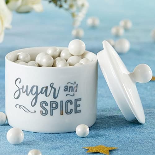 Kate Aspen Sugar, Spice and Everything Nice Ceramic Sugar Bowl - Set of 12 - Hostess Guest Gift, Party Souvenir Favor & Decorations for Baby Showers Party - Image 6
