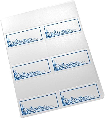 Scribble Vintage Swirl Printable Place Cards, Royal Blue, Set of 150 (25 Sh - Image 3