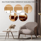 VASUHOME 10" Gold Mirror Centerpieces for Tables, Round Mirror Plates Set for Candle, Wedding, Party Decorations, Circle Mirror Trays with Smooth Edge and Cushioned Feet, 2mm Thick - Image 5