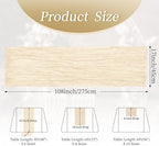20 Pack Ivory 17 x 108 Inch Cheesecloth Table Runner - Boho Gauze Sheer Fabric for Wedding Baby Shower Party Home Decor - Image 2
