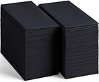 100 Linen-Feel Black Paper Napkins - Decorative Cloth-Like Black Dinner Napkins - Soft And Absorbent. For Kitchen, Party, Wedding, Bathroom Or Any Occasion. (Pack of 100) - Image 3