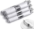 200 Pieces Pre Rolled Silver Plastic Cutlery Set, Individually Wrapped Plastic Silverware Set with 50 Forks, 50 Knives, 50 Spoons, 50 Napkins, Utensils for Weddings, Service for 50 Guests by StockYourHome