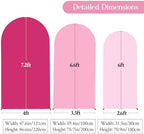 Pink Arch Backdrop Cover Set of 3 Wedding Arch Covers Stretchy Backdrop Baby Shower Birthday Party Hot Pink Arch Cover 6FT 6.6FT 7.2FT Arch Backdrop Stand Cover Spandex Bridal Shower Decoration - Image 3