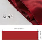 Satin Chair Sashes Bows 50 Pack Universal Polyester Chair Ribbons for Wedding Anniversary Retirement Party Birthday Engagement Banquet Graduation Outdoor Events Decor (Burgundy, 50 pcs) - Image 3