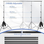 EMART Photo Backdrop Stand kit, 10 x 12 ft Back Drop Adjustable Frame for Photography, Photoshoot Banner Background Support Holder for Parties Dectoration - Image 3