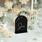 Black Arch Wedding Table Numbers 1-25 With Stands, 5x7 Inch Acrylic Arch Sign and Holder for Reception Centerpiece Decoration - Image 7