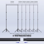 Backdrop Stand Kit - 6 Widths, 10x8.5ft Adjustable Background Stand for Parties & Studio Photography - Image 3