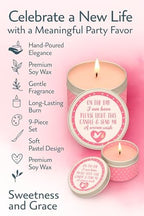 Majestic Zen Baby Shower Candle Favors Gift Set | 9-Pack Neutral Scented Soy Wax Candles with Baby Powder Scent |Long Lasting 40 Hour Burn | Unique Gender Reveal Party Favors & Baby Shower Decorations - Image 3