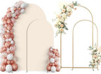 Arch Backdrop Stand Set of 2 With Beige Cover (7.2FT+6FT) by yumiaohe