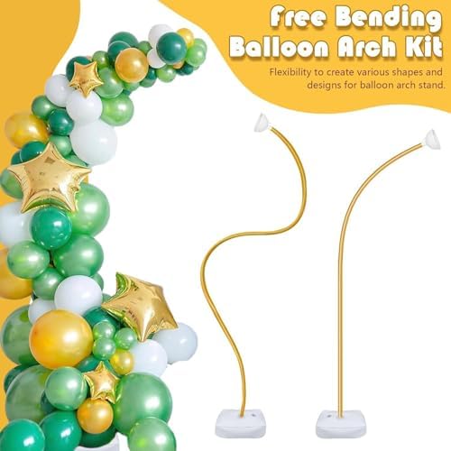 Balloon Arch Stand with Base - 8.2ft & 5ft Balloon Arch Kit with Bendable Tubes, Half Arch Stand, Balloon Column & Arch Frame for Weddings, Birthdays, Baby Showers - Image 2