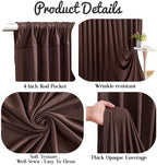 40ft x 10ft Brown Backdrop Curtains, 8 Panels Brown Drapes for Backdrop - Image 5