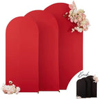 Arch Backdrop Cover Set of 3 Wedding Arch Covers Stretchy Backdrop Red Black Arch Cover 4FT 5FT 6FT Arch Stand Cover Spandex Birthday Party Ceremony Bridal Shower Banquet Decoration by LittleFunny