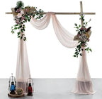 Pack of 1 Wedding Arch Drape Panel Fabric 30" x 40ft - Nude - Image 2