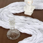 12 Pack 10Ft White Cheesecloth Table Runner 23 x 120 Inch - Image 3