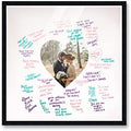 Poster Palooza 16x16 Black Autograph & Signature Picture Frame With White Heart Opening Photo Mat for 5x5 Pictures - With Pens, UV Acrylic & Foamboard Backing by PosterPalooza