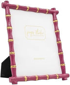 Jaye's Studio Gracie Chloe Decorative Pink Frame 8 x 10 Gold Frame Bamboo Picture Frame Easel Stand With Glass Display, Handcrafted Metal Rectangle Picture Frames Standing, Luxury Designer Home Decor - Image 2