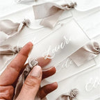 50Pcs Acrylic Place Cards for Wedding Seating Blank DIY Hanging Signs - Image 2