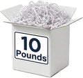 BOX USA White Crinkle Paper Filler (10lb) - Shredded Paper for Basket Stuffing, Shipping, Packaging, Confetti, Crafts & Holidays - Crinkle Cut by BOXUSA