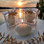 Wedding Favor Guest Bulk, White Seashell Shaped Candle Party Favors, Bridal Shower Favor for Beach Party Gifts, Baby Shower Favors for Baptism Favors (Set of 100) - Image 2