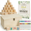 98 Pcs Baby Shower Games Sign Kit, Wooden Blocks to Decorate by Unknown