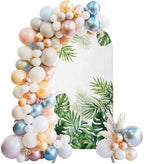 Summer Tropical Leaf Arch Backdrop Cover 7.2 FT, Country Watercolor Green Plant Leaves Wedding Arch Cover Stretchy Backdrop Stands Covers for Birthday Party Ceremony Banquet Decor - Image 2