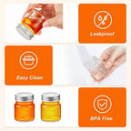 Tessco for you Mini Mason Jar Shot Glasses with Lids 2 oz Dishwasher Safe Mason Canning Jars for Bachelorette Wedding Party Favors Bar Drinks Home Desserts Honey Jam Candy(Clear,72 Pcs) - Image 3
