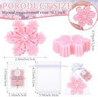 Treela 24 Sets Snowflake Scented Candles Party Favors Pink Gradient - Image 6