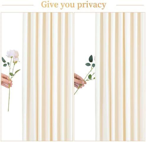10 Panels Champagne Backdrop Curtain for Baby Shower Wrinkle Free 50ft x 10ft Backdrop Drapes Panels for Parties Wedding Bridal Shower Birthday Photo Photography Fabric Background Decoration - Image 7