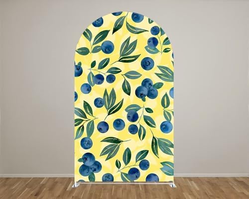 Blueberry Arch Backdrop Cover for Birthday Baby Shower Wedding Party Decoration,Elastic Fabric Background (Width=48"(120cm),Height=85"(210cm),GUS-Arch-GX-896) - Image 2