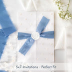 50 Pack Pre-Folded Vellum Jackets for 5x7 Invitations,AZAZA Translucent Invitation Sleeves,115GSM Vellum Jackets 5x7, Wedding Invitation Accessories, for Weddings Birthdays Baby Showers,Elegant Pearl - Image 4