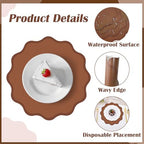100 Pcs Brown Cardstock Paper Placemats, Disposable Waterproof Place Mats - Image 3